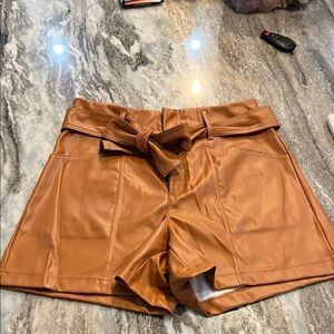 a new day Women's High Waist Tan Shorts